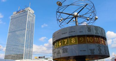 alexanderplatz architecture berlin blue